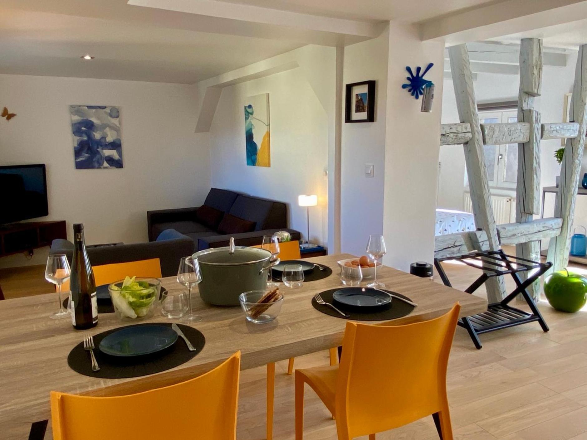 Duplex Le 12 - Appartement Avec Terrasse Dans Le Vignoble - 5 Mn Du Centre De Colmar Wettolsheim ภายนอก รูปภาพ